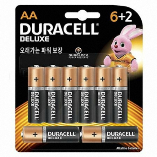 듀라셀 디럭스 알카라인 AA [8알]