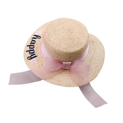 더로라 밀짚모자HAPPY리본H813_P04814
