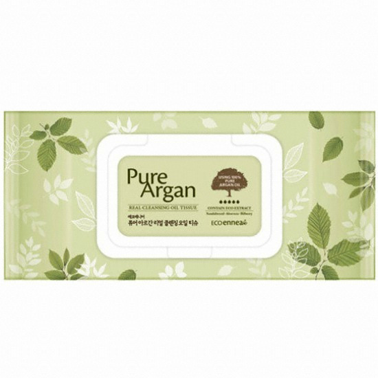 과일나라 에코에니어 퓨어 아르간 리얼 클렌징 오일 티슈 70매
