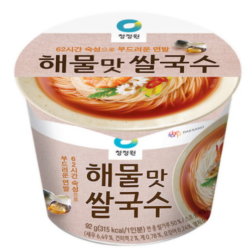 대상 청정원 해물맛 쌀국수 92g