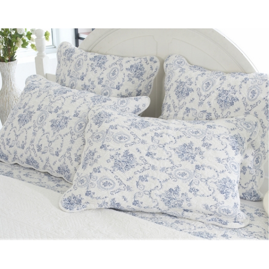 헬렌스타인 아쿠아 블루 누비 베개커버