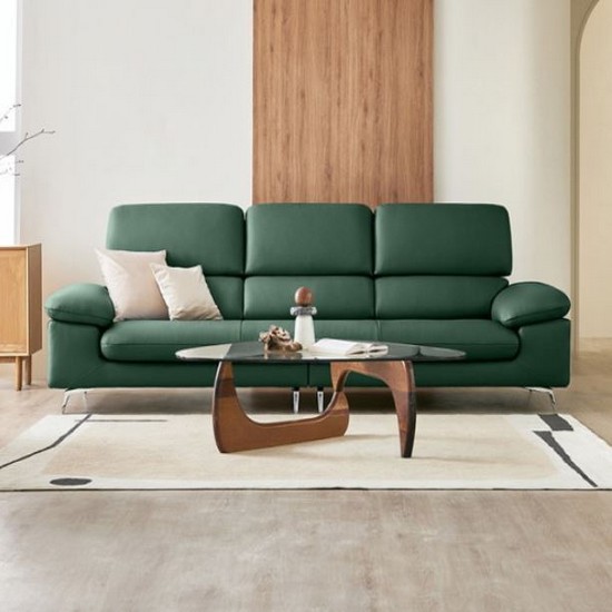 자코모 루셀 슈렁큰 천연가죽 소파 3.5인용