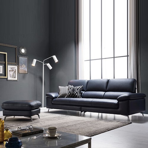 자코모 루셀 천연가죽 소파 3.5인용