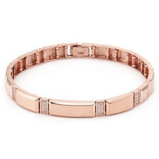 도로시 14K 와이드 블럭링크 팔찌 쥬얼리 P0000VHU