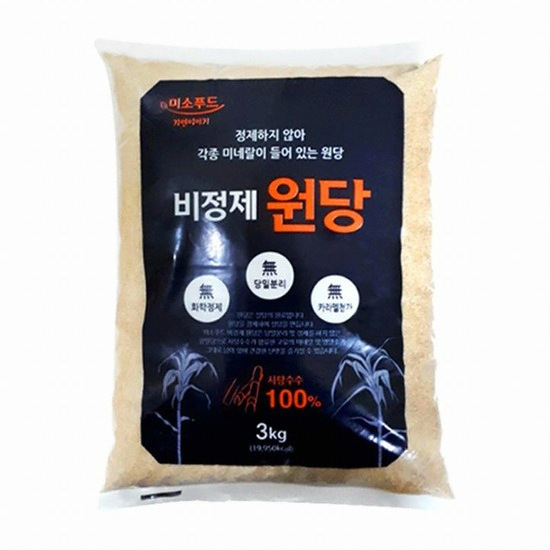 미소푸드 비정제 원당 3kg