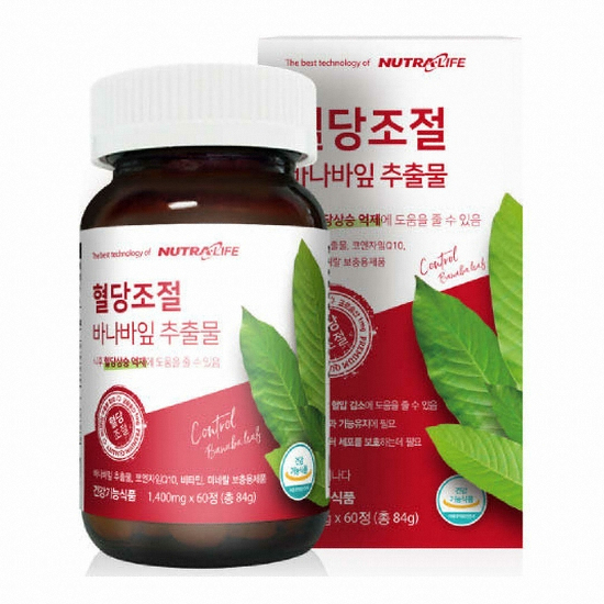 뉴트라라이프 혈당조절 바나바잎 추출물 1000mg 60캡슐