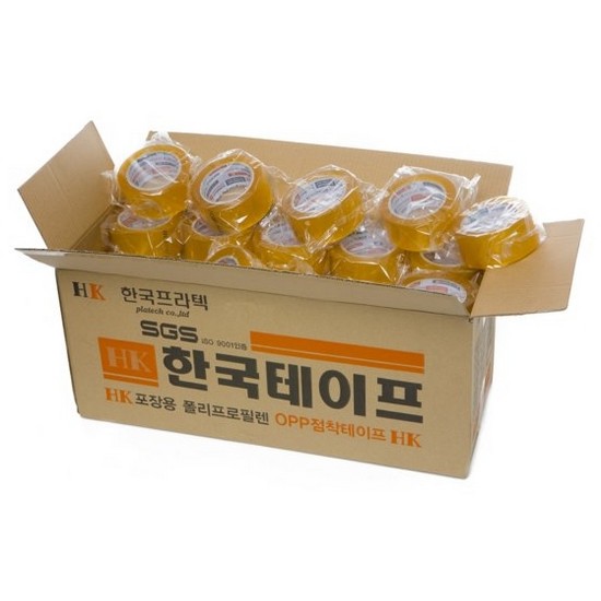 한국프라텍  더블 택배용 박스테이프 48mm x 80m