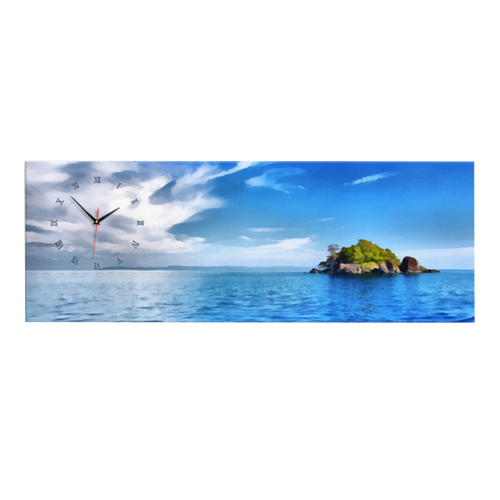꾸밈  iw888-푸른바다의작은섬_대형노프레임벽시계