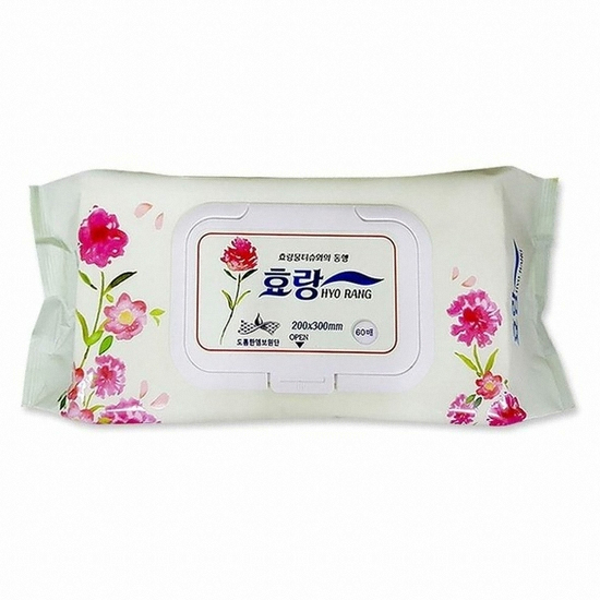 케어메이트 효랑 빅사이즈 엠보싱 물티슈 캡형 60매