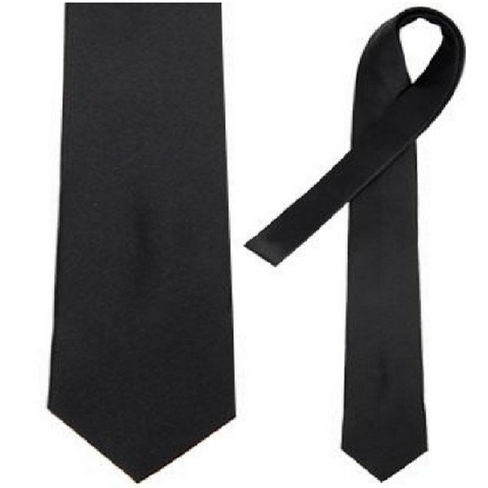 LTIE-055 심플블랙넥타이  솔리드  블랙 패션넥타이