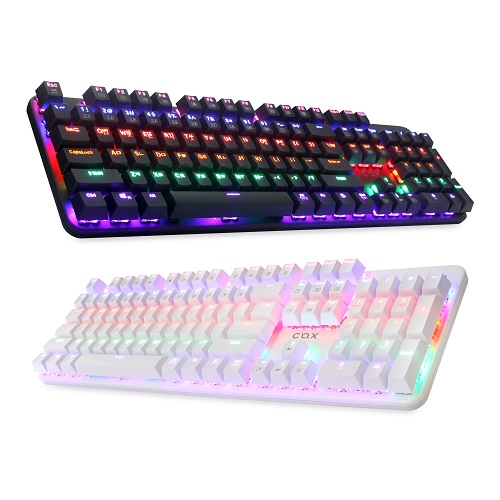 COX  CK420 교체축 레인보우 LED 게이밍 기계식 블랙