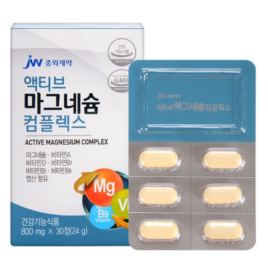  JW중외제약 액티브 마그네슘 컴플렉스 30정[1개]