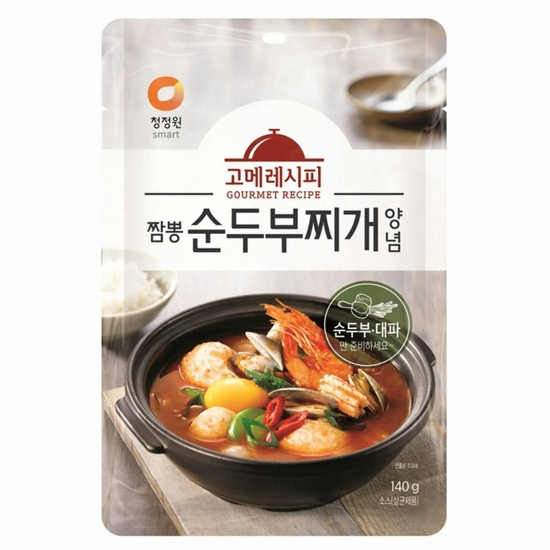 청정원 고메레시피 짬뽕 순두부찌개 양념 140g
