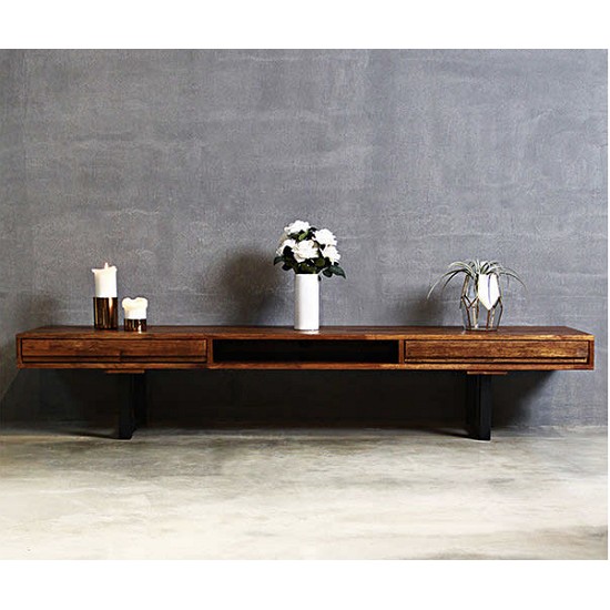 끌레오 메종 멀바우 원목 거실장 2000