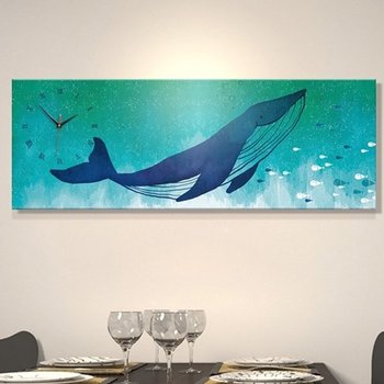 꾸밈  ct127-고래의꿈꾸는바다_대형노프레임벽시계