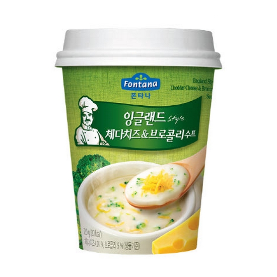 샘표식품 폰타나 잉글랜드 체다치즈 & 브로콜리 컵스프 20g