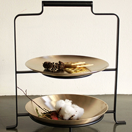 죽전도예 유기 애프터눈 티 트레이 세트