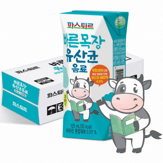 파스퇴르  바른목장 유산균 음료 125ml