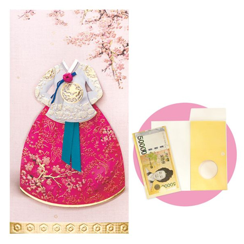 프롬앤투  홍매화 속보이는 용돈봉투 FB308-5
