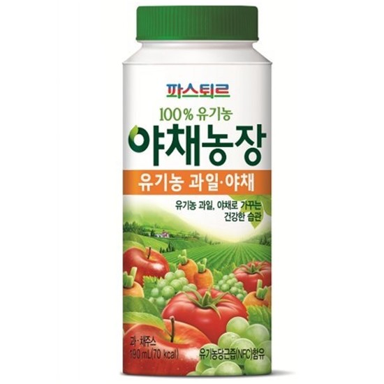 파스퇴르 유기농 야채농장 당근 190ml