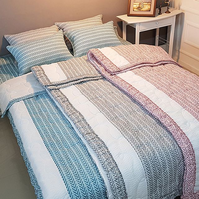 그림같은집 파이톤 시어서커 누빔이불패드세트