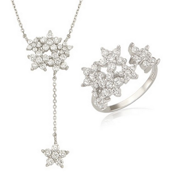 타뮤즈  핀플라워-S7027RN-실버-세트 S7027RN