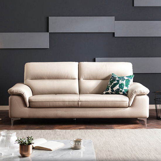 자코모 쿠시 플러스 천연가죽 소파 3인용