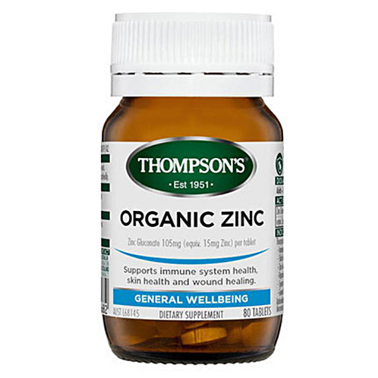 톰슨 호주직배송 스 오가닉 아연 80정