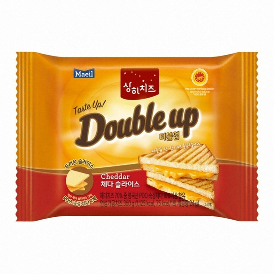 매일유업  상하치즈 더블업 체다 슬라이스 치즈 360g
