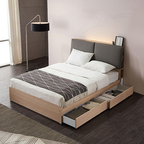 베드리움 블링 서랍 LED침대 Q