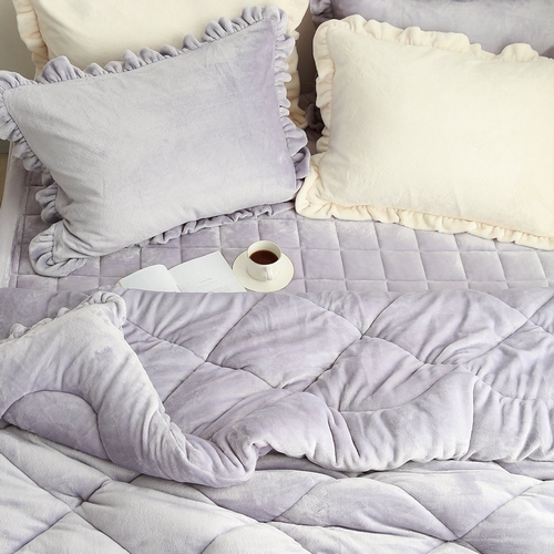 아망떼 소울메이트 플란넬 극세사 프릴 겹베개커버