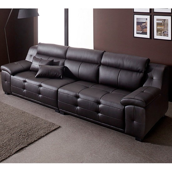 동서가구 라칸 라텍스탑 천연가죽 소파 4인용