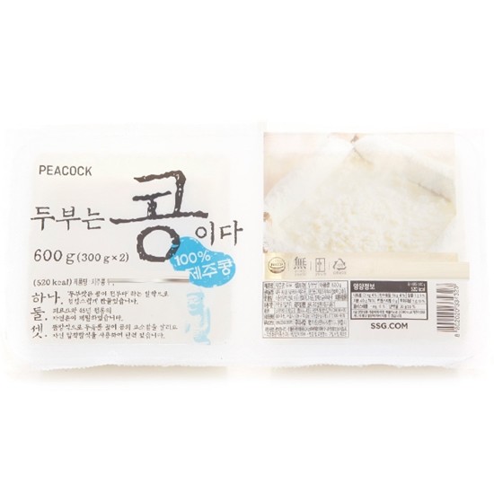소이빈네이처  피코크 제주콩 두부 300g