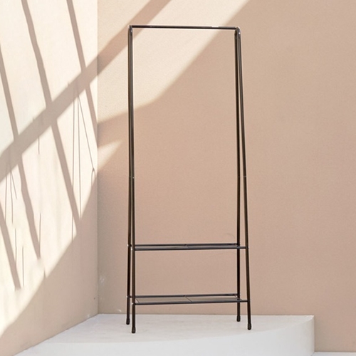 가구느낌  튼튼한 철제 옷걸이 2단 수납 미니행거