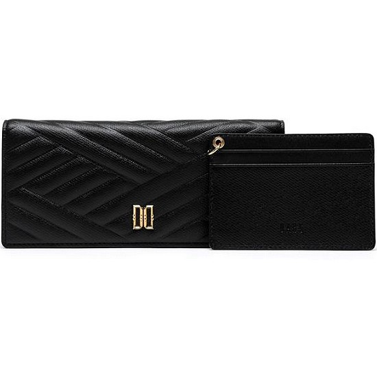 닥스 여성 블랙 DD 로고 엠보싱 장지갑_DCWA9E212BK