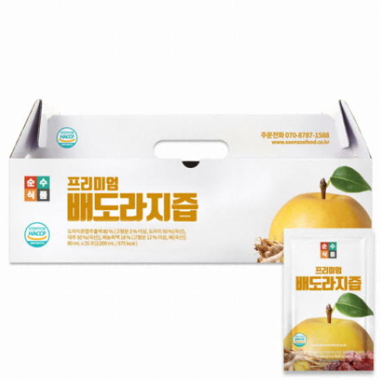 순수식품 프리미엄 배도라지즙 80ml 25포