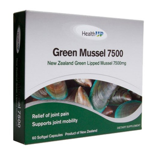 헬스업 초록잎홍합 오일 그린머슬 7500mg 60캡슐