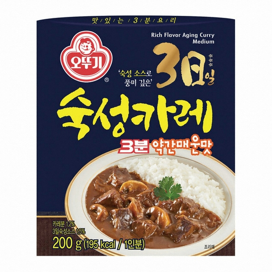 오뚜기  3일 숙성카레 3분 약간매운맛 200g