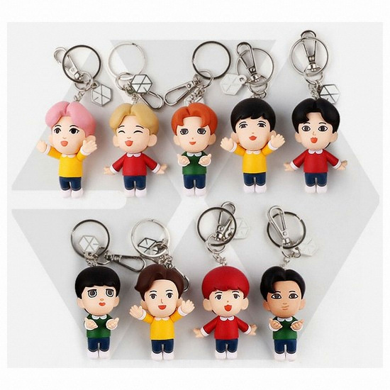 엑소 EXO 피규어 키링 9종(가방고리)+미니카드증정