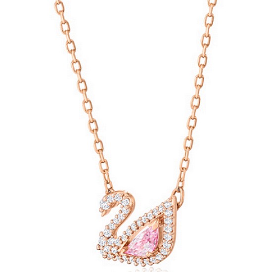 스와로브스키 여성 DAZZLING SWAN 핑크스완 목걸이_5469989