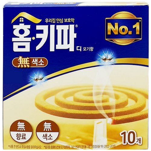 홈키파 디 모기향 무색소 10개입