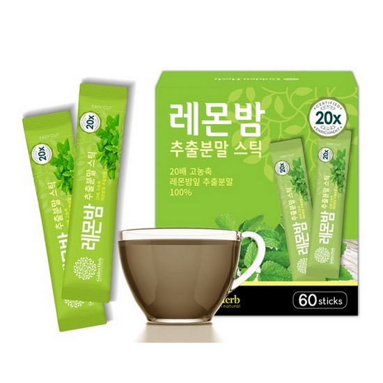  허브인코리아 레몬밤 추출분말 스틱 1g 60포 [2개]