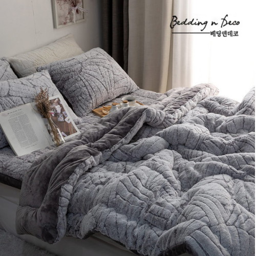 베딩앤데코 프리미엄 5mm 모노 겨울 극세사 이불세트