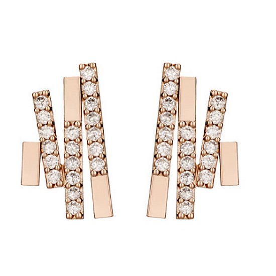 끄란느  큐빅 실버 귀걸이 C8EB004