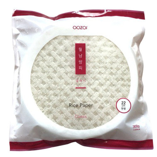 아오자이  베트남 월남쌈 라이스페이퍼 원형 22cm 300g