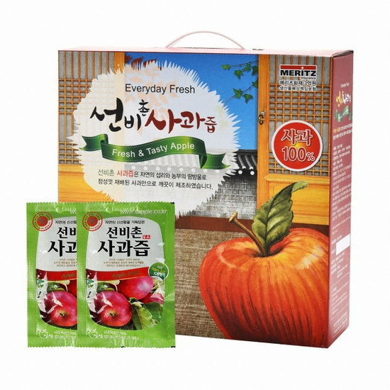 싱싱유통 선비촌 사과즙 100ml 50포 [3개] - 에누리 가격비교