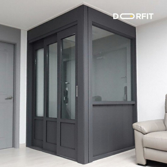 도어핏  3연동 ㄱ자형 고시형 중문