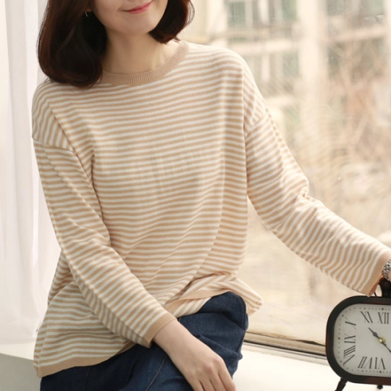 웬디즈갤러리 스프링 스트라이프 니트 QKN005