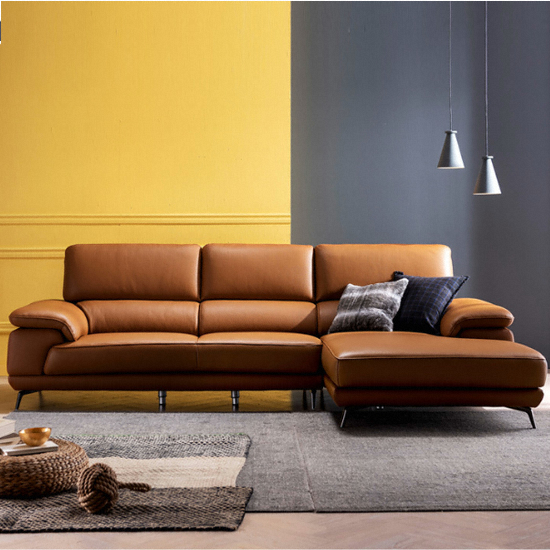 자코모 베니 카우치형 천연가죽 소파 4인용