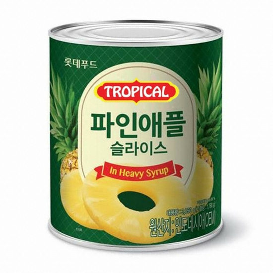 롯데푸드  트로피칼 파인애플 슬라이스 836g